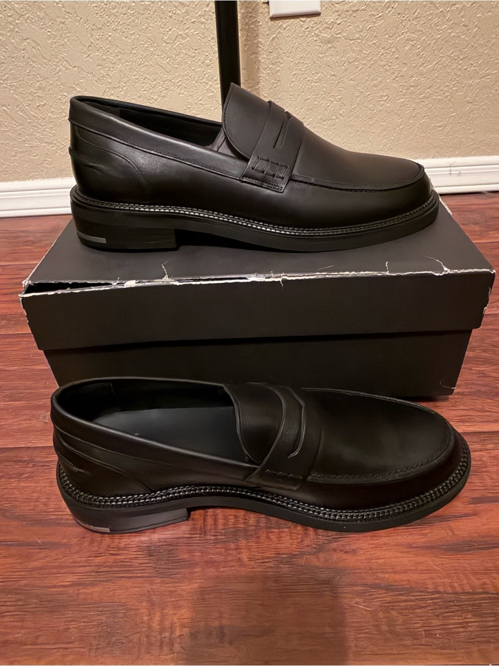 The Kooples Black Leather Penny Loafers 👞